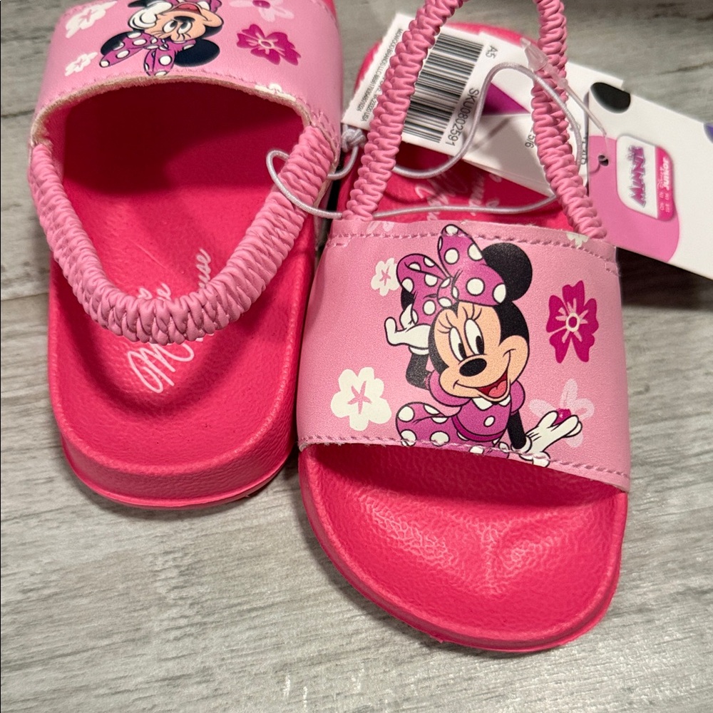 Disney Minnie Mouse Kids Sandals Pool Slides Toddler NWT. Multiple sizes